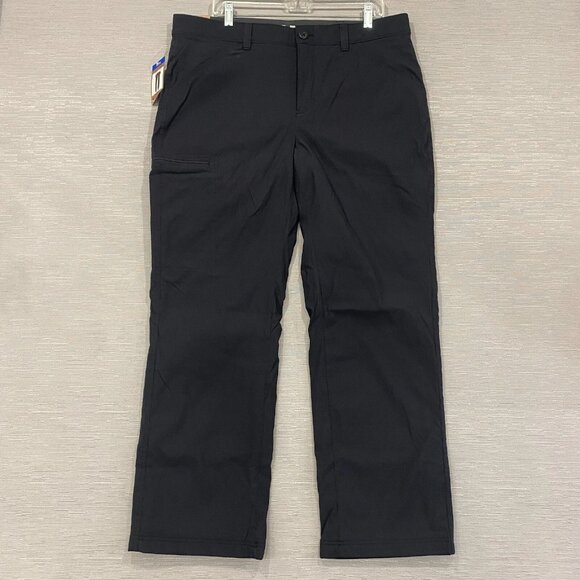 Eddie Bauer Fleece Lined Tech Pants Mens 36 x 30 Black Water Repellent Insulated - Picture 3 of 12